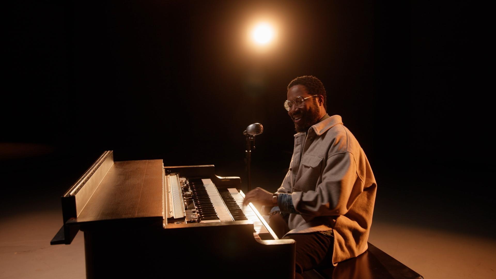 Cory Henry plays the organ during a performance at Brooklyn Studios for GOSPEL. 