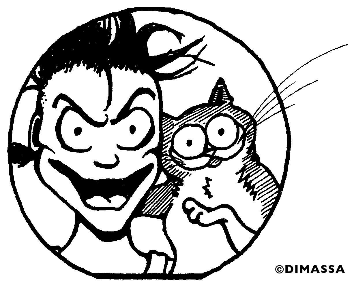 From Hothead Paisan, by Diane DiMassa, Paisan with cat