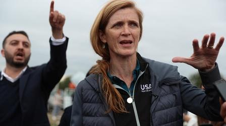 Video thumbnail: PBS News Hour USAID chief: Civilians will pay the price if war expands