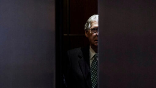 U.S. Senate Majority Leader McConnell arrives for classified briefing on Capitol Hill in Washington