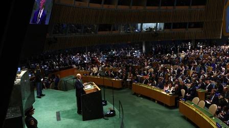 Video thumbnail: PBS News Hour At UN, Biden urges leaders to work for peace